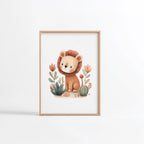 Poster Little Lion in the Desert