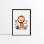 Poster Little Lion in the Desert