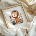 Poster Little Lion in the Desert