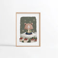 Ourson en méditation illustration Fine Art chambre enfant