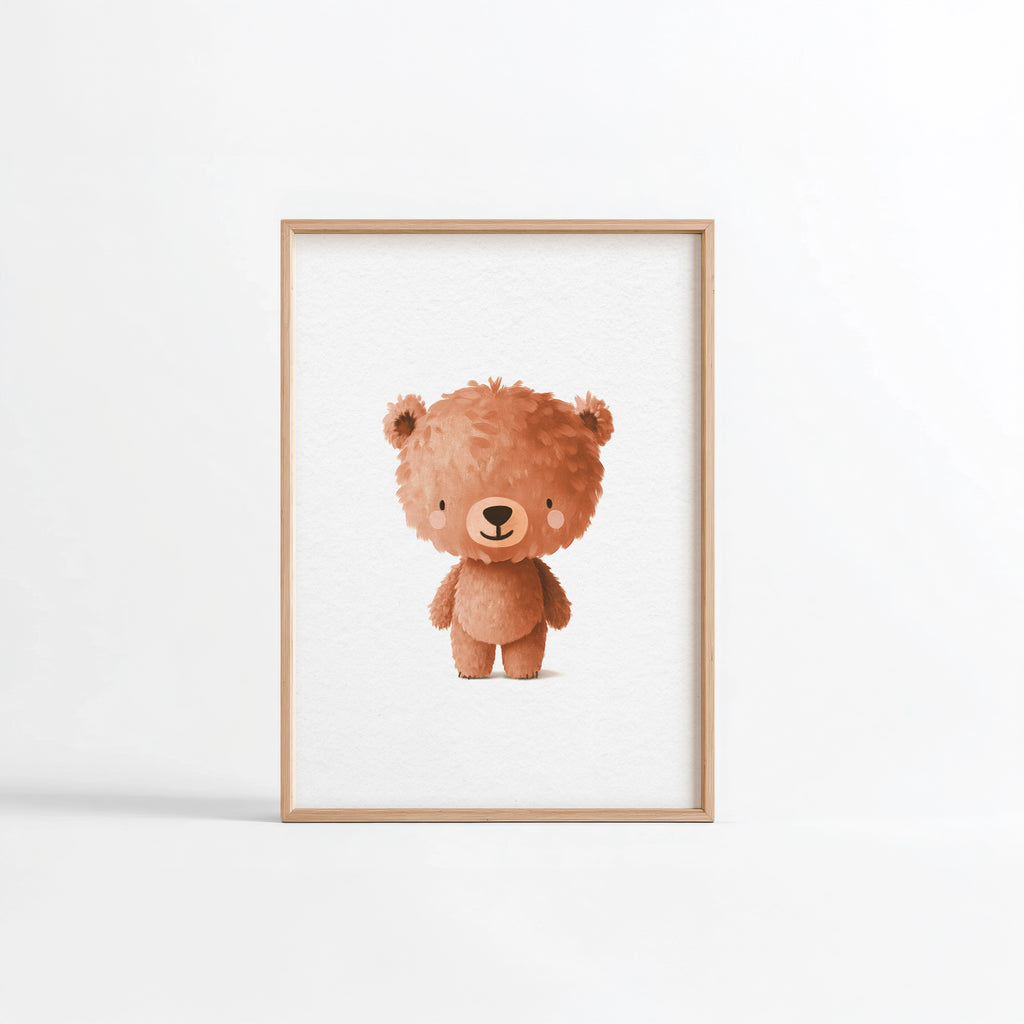 Affiche petit ourson duveteux