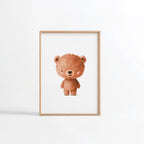 Affiche petit ourson duveteux