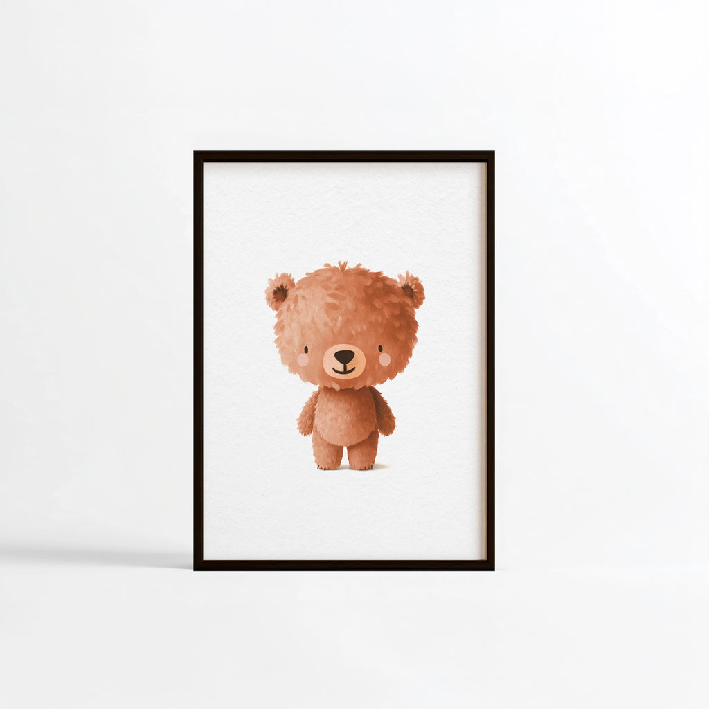 Affiche petit ourson duveteux