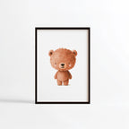 Affiche petit ourson duveteux