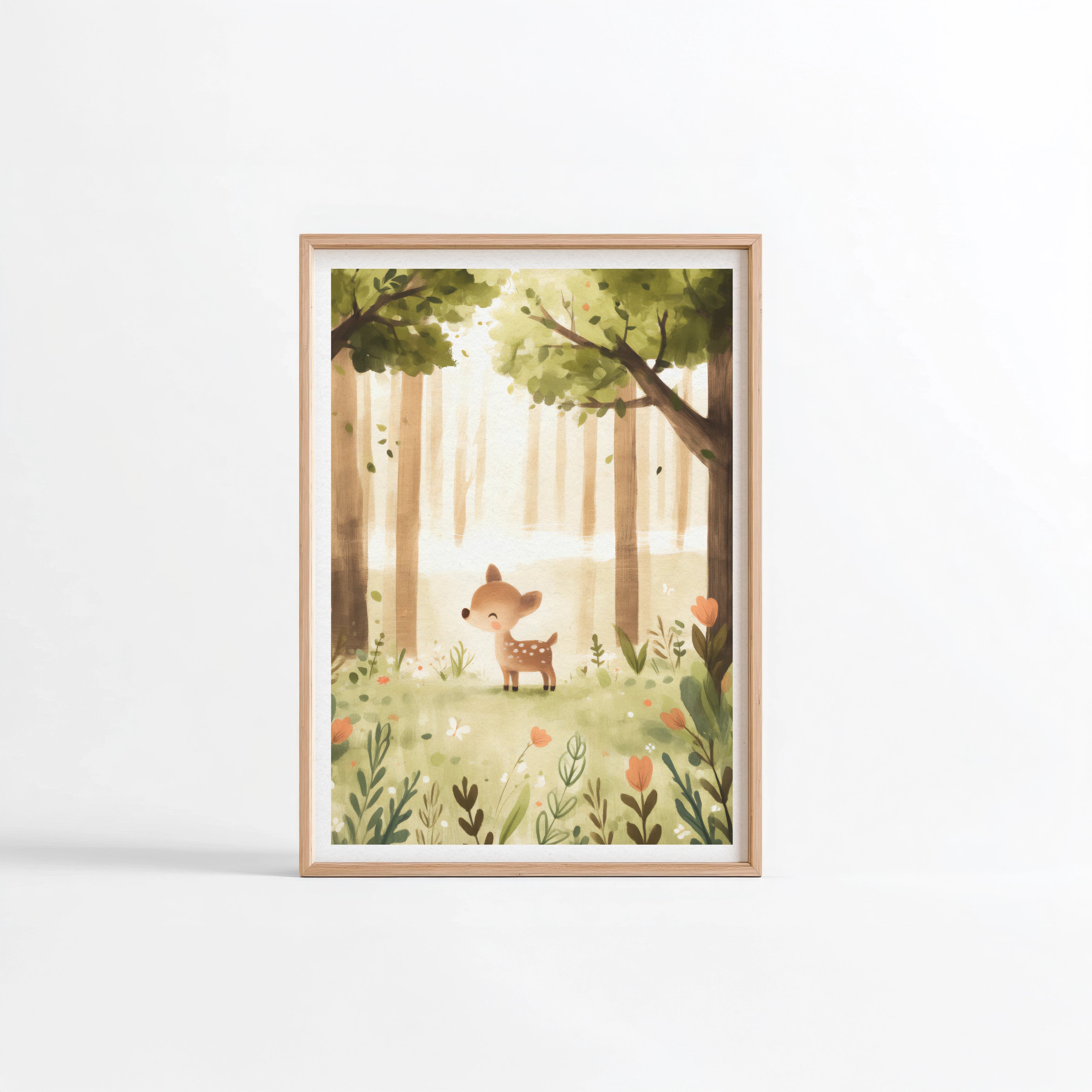Affiche Faon en forêt